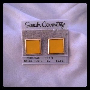 Yellow Sarah Coventry earrings